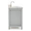 Meuble-lavabo simple 42 po avec plateau en marbre blanc de Carrare Macnair-85364375