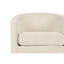 Chaise pivotante en velours côtelé beige avec fibres en forme de U, idéale pour les sangles de salon et les espaces de conversation