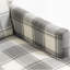 Chaise d'appoint rembourrée, fauteuil vintage avec tissu en lin gris et garniture cloutée pour le salon