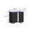 Black Bedside Cabinet With Metal Handles-183729008