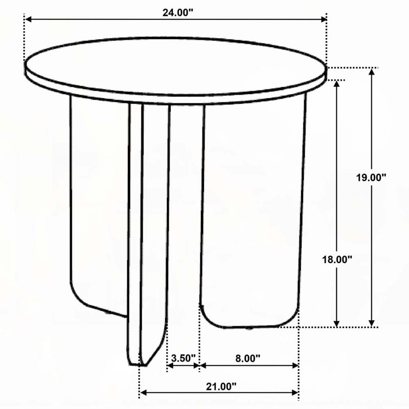 Table de bout ronde Columbo Brown