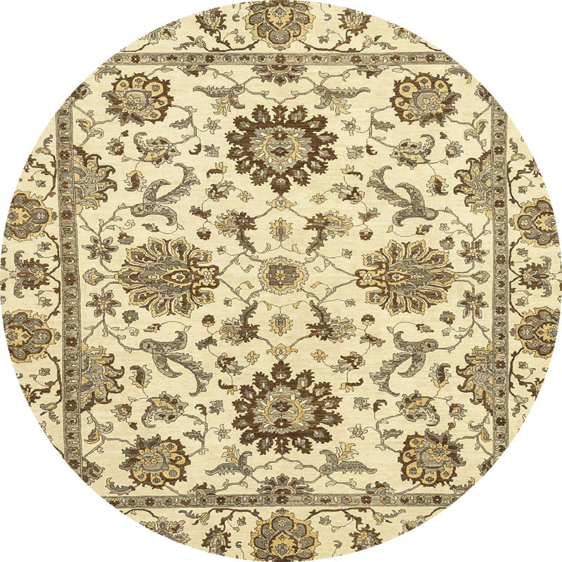 Abstract Indoor Rug, Round 6'