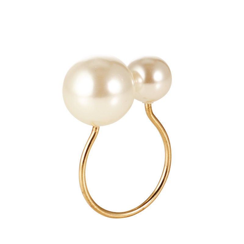 Pearl Napkin Ring, Gold