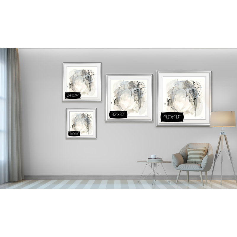 « monochrome diaspora i », peinture, H 24 po x l 24 po x P 1,5 po, Cadre argenté