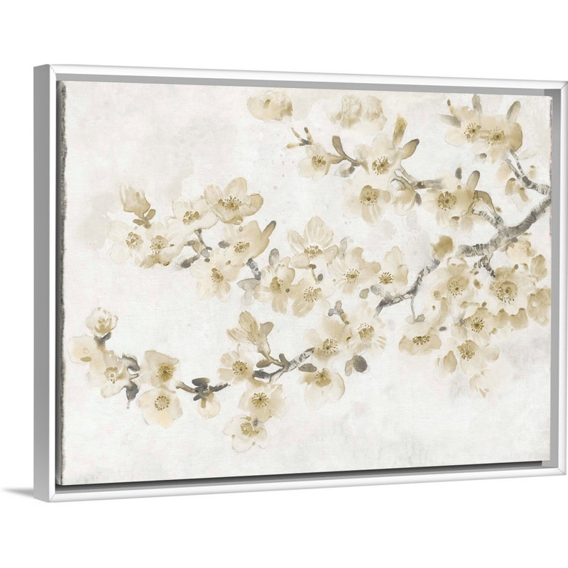 «Neutral Cherry Blossom Composition I» par Timothy O 'Toole - reproduction d'art sur toile, H 13,7 po x l 17,7 po x P 1,75 po