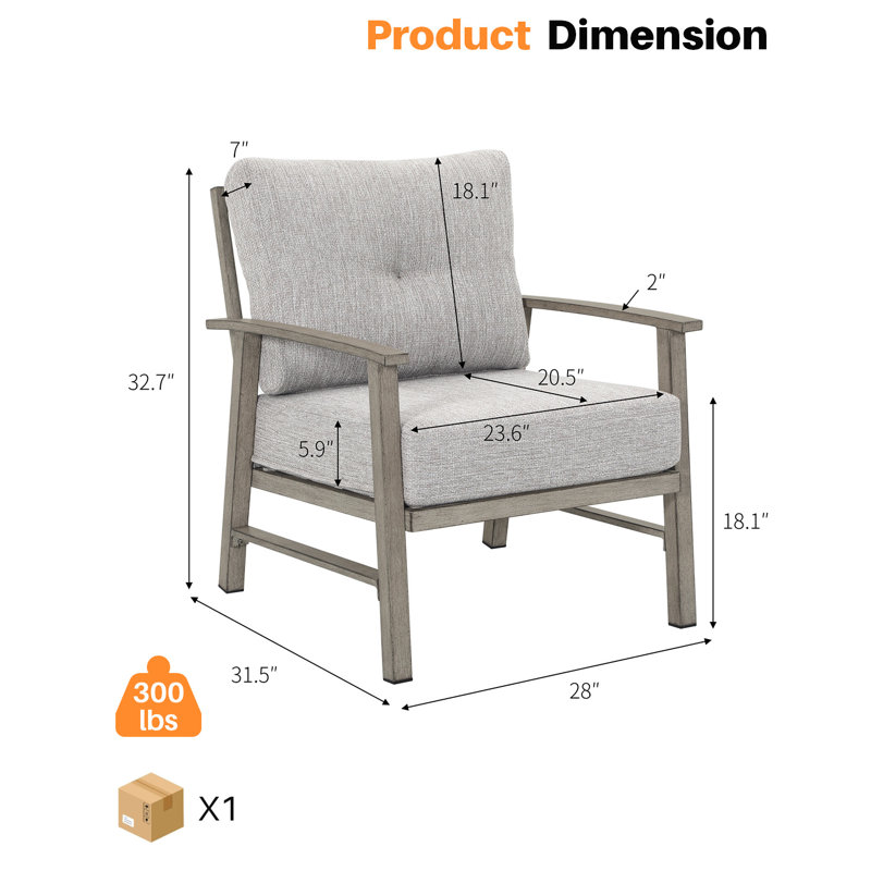 Ensemble de 2 fauteuils d'extérieur en aluminium SeeHill