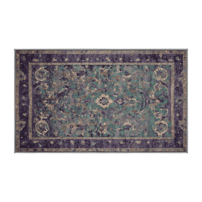Machine Washable Gray Area Rug