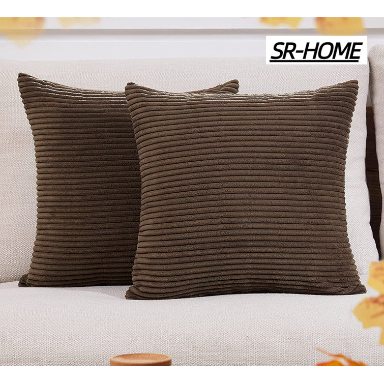 Corduroy Throw Pillow Case Soft Sofa Cushion Cover Solid Pillowcase Home  Decor /