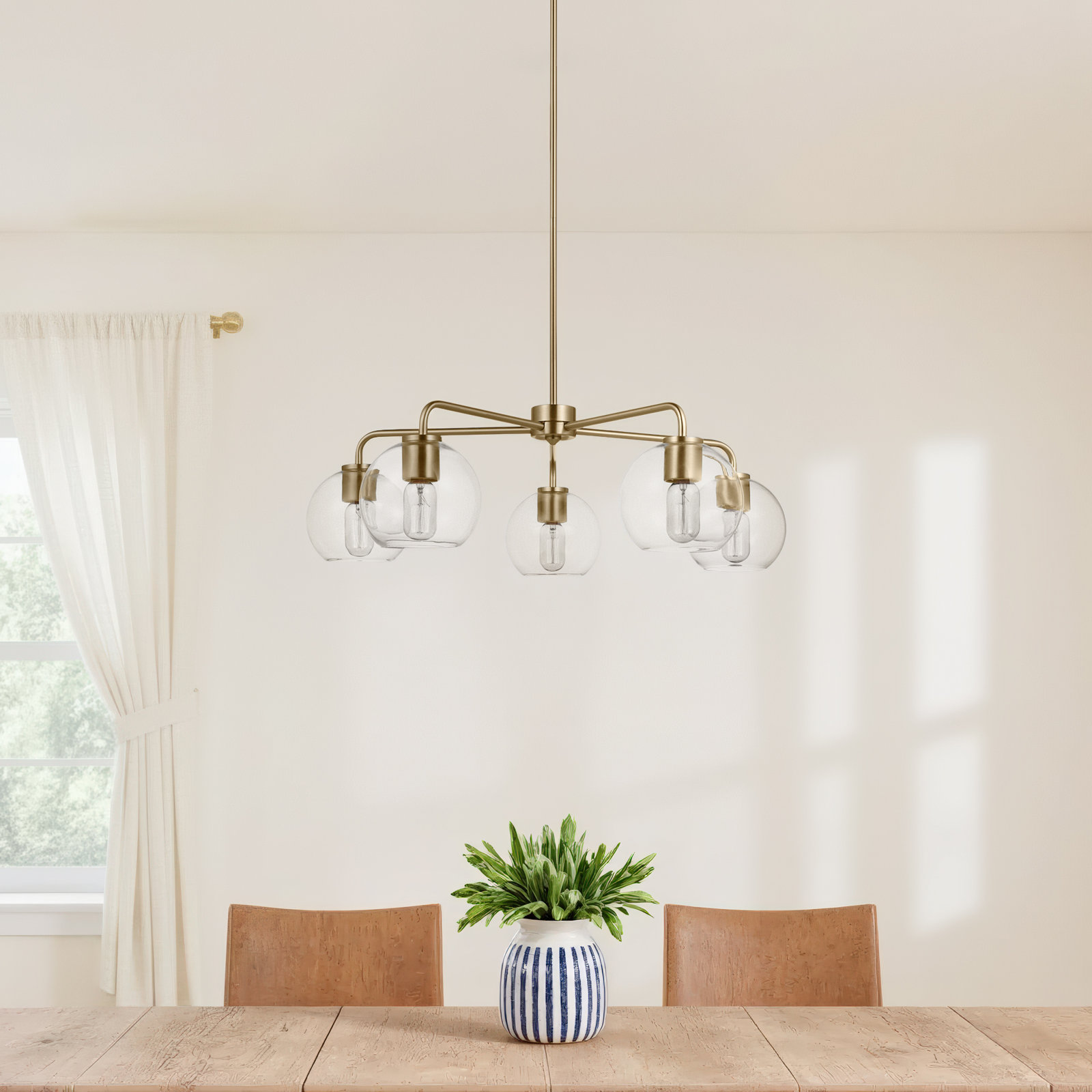 Childerley 5-Light Chandelier, Satin Brass