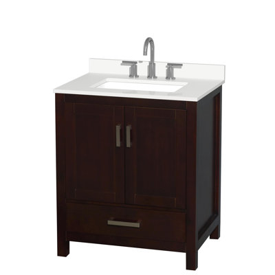 Sheffield 30" Freestanding Single Bathroom Vanity with Quartz Top