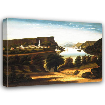 "Lake George and the Village of Caldwell" by  Thomas Chambers - Gallery Wrap Canvas Wall Art