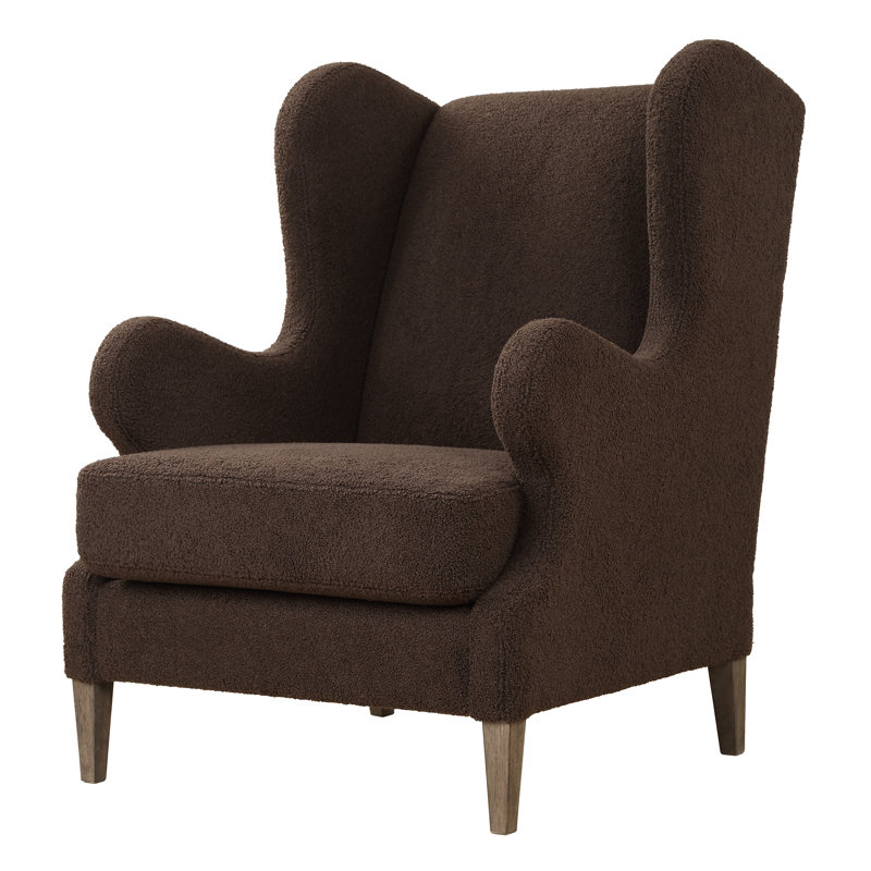Nevai Brown Fabric Accent Chair