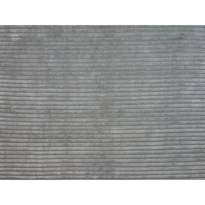 Striped Area Rug in Grey, Rectangle 8' x 10'