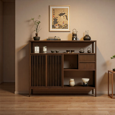 Ash Wood Sideboard Storage Cabinet