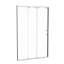 Porte de douche coulissante triple 48 po x H 76 po (8 mm) en verre transparent, cadre en acier inoxydable-129435293