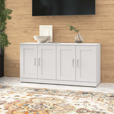 Hampton Heights 59''W Storage Bookcase with Doors