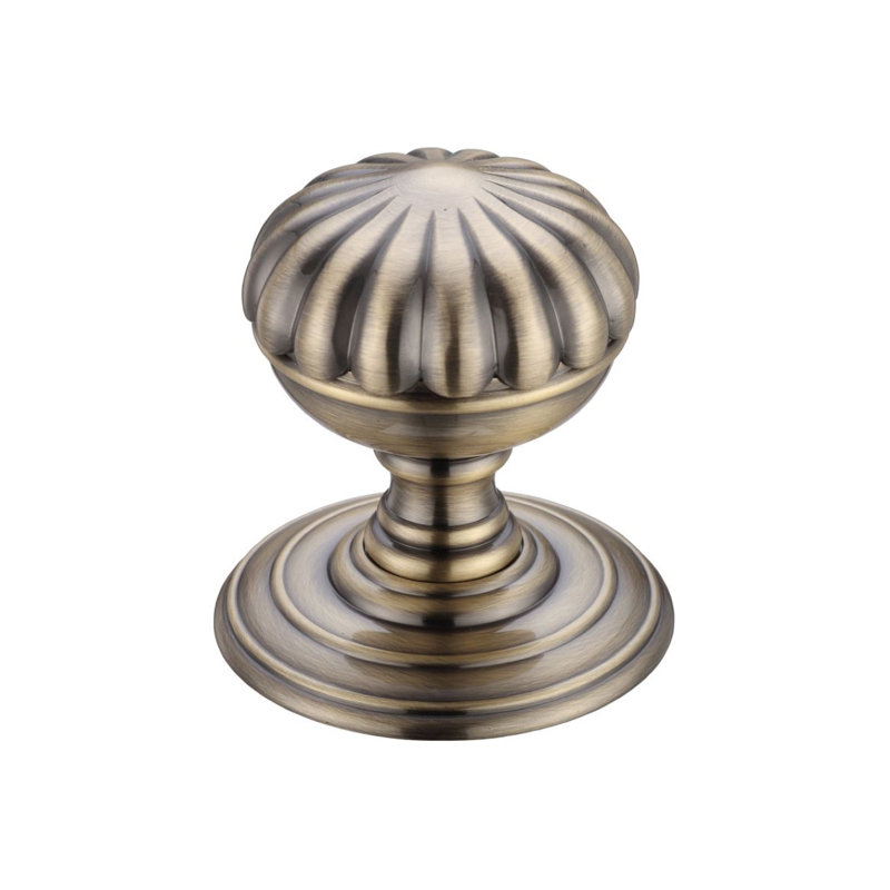 Fulton & Bray Passage Door Knob, Florentine Bronze