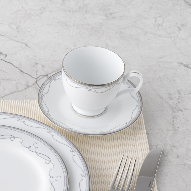 Noritake Satin Flourish Cups, 8 oz.