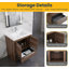 Prairie 30 po L x 21 po P 2 portes et 1 tiroir Meuble-lavabo avec évier simple et Comptoir en Acrylique
