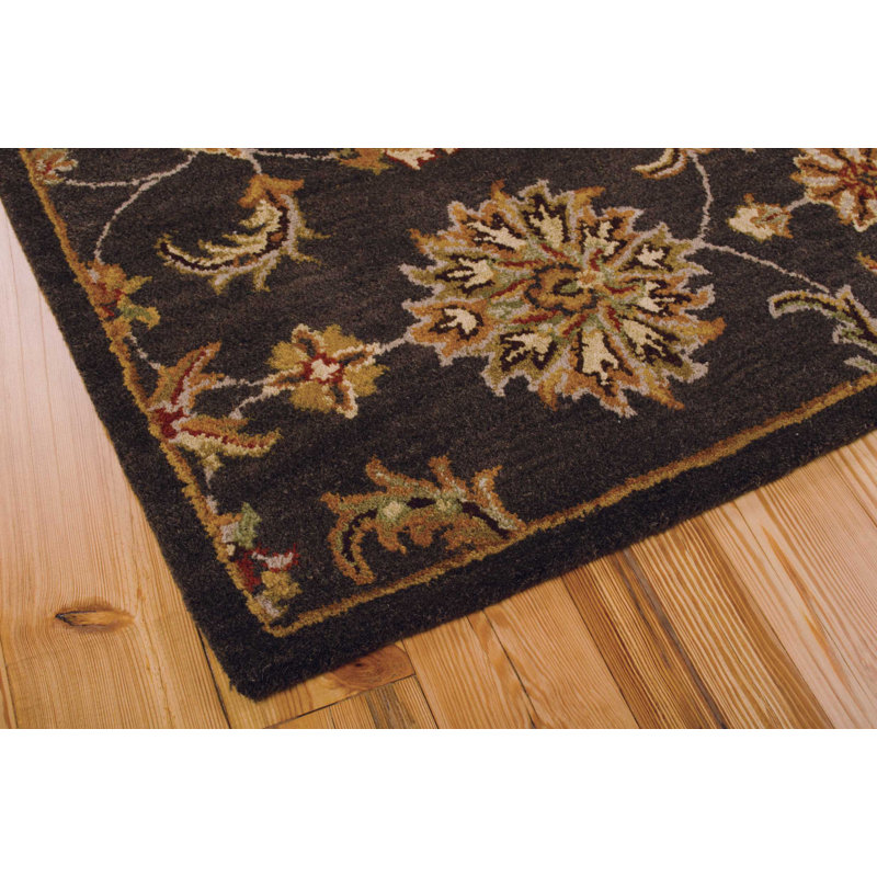 Tapis noir Sharie, Rectangle 3 pi 6 po x 5 pi 6 po