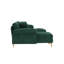 Canapé modulaire en chenille en U 114 po avec méridienne et pieds dorés-481451799
