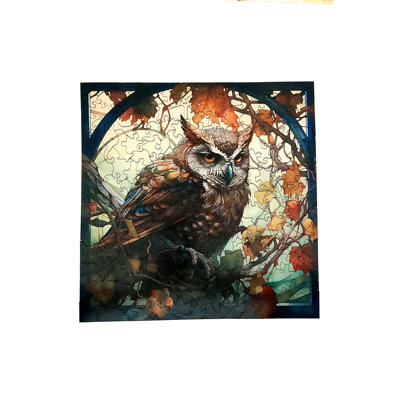 Hibou - casse-tête en bois par Wizardi F07N9-6