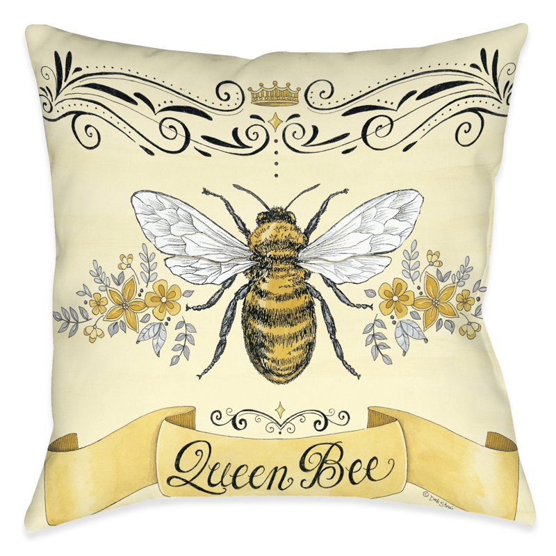 Coussin décoratif d'intérieur sophistiqué Bees Queen