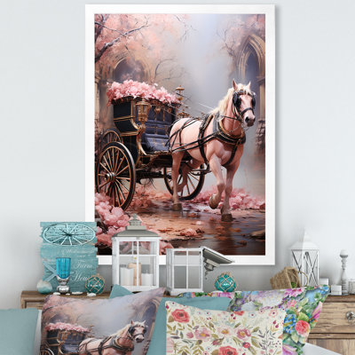 «Romantic Wedding Cart Journey I», reproduction sur toile