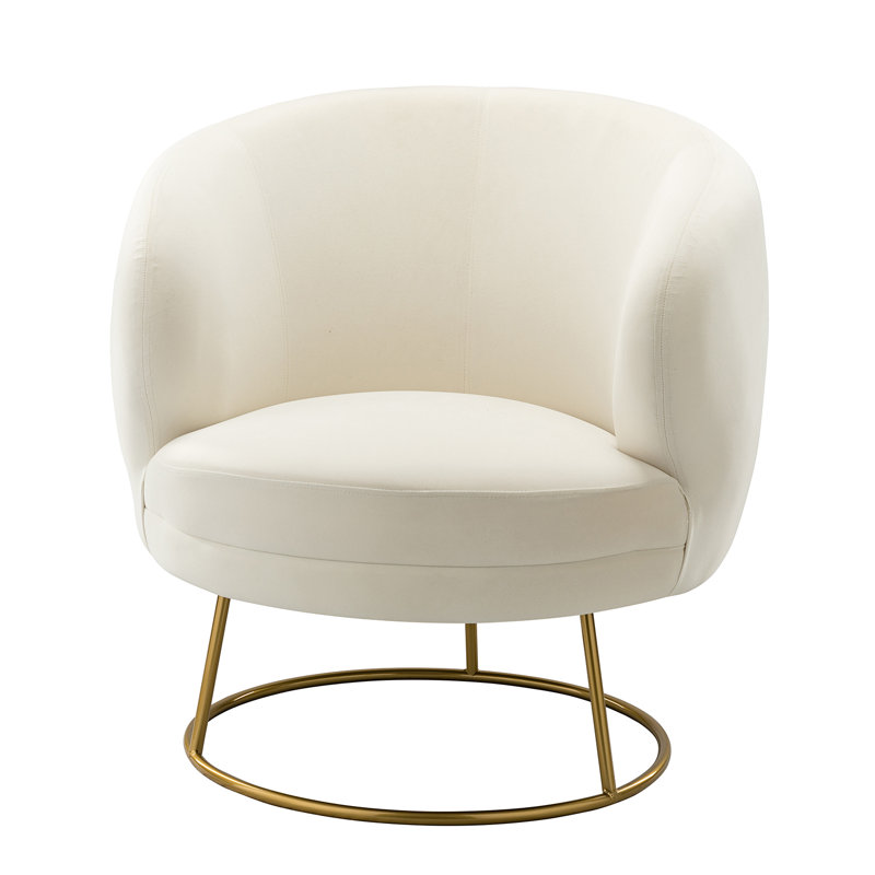 Fauteuil demi-tonneau 28,4 po, Polyester ivoire