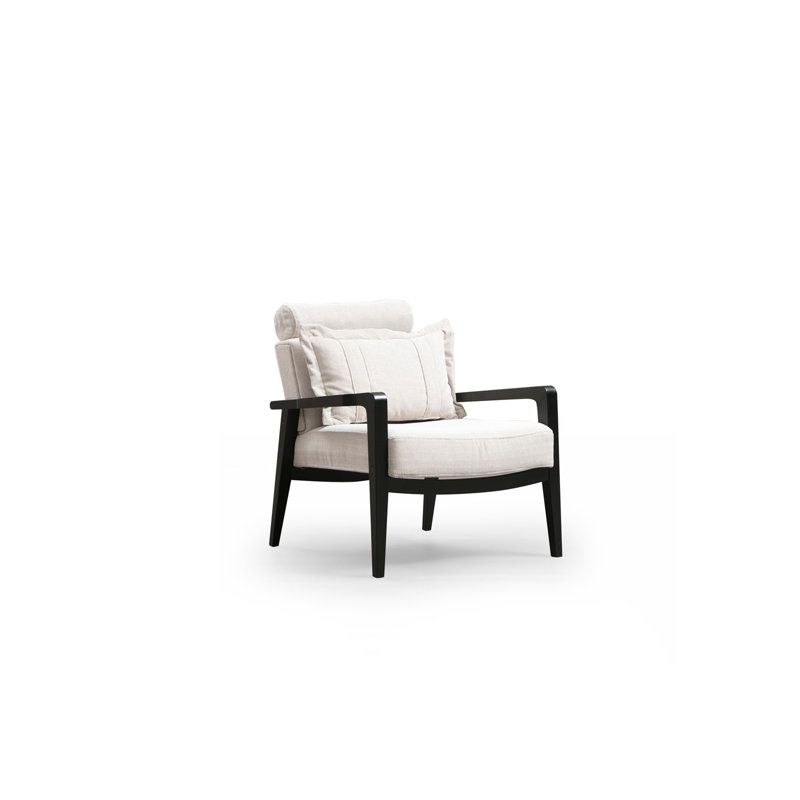 Fauteuil en polyester 33,07 po Brower, Crème