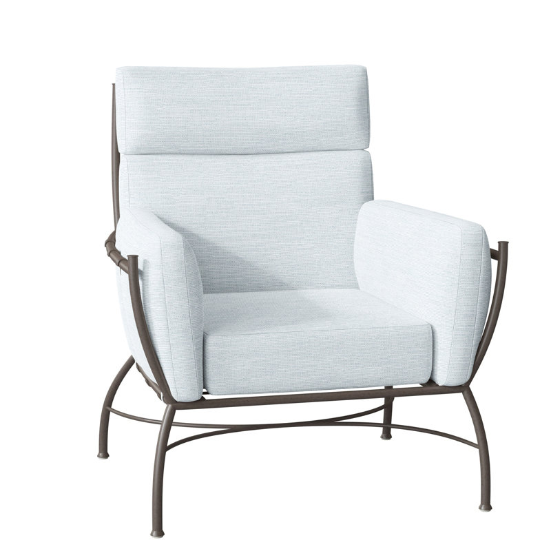 Majorca Patio Chair with Cushions, No Welt, Linen Navy