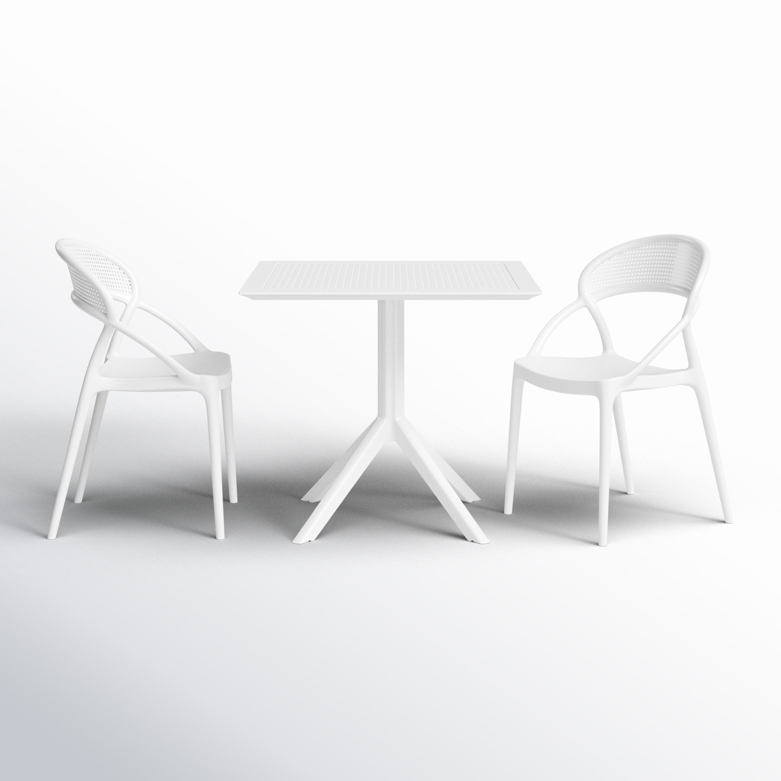Farrah 32" Patio Bistro Set, White