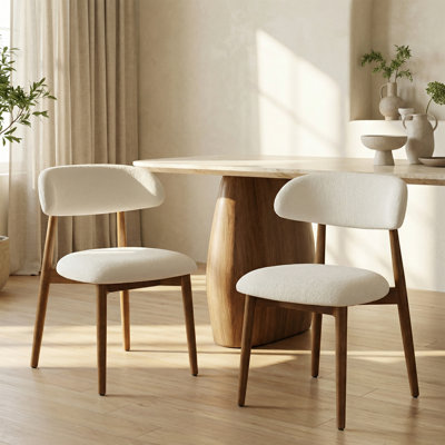 Chaise d'appoint rembourrée en bois massif