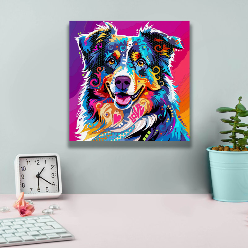 «Always Love» par Dean Russo, art mural sur toile, H 12 po x l 12 po x P 0,75 po