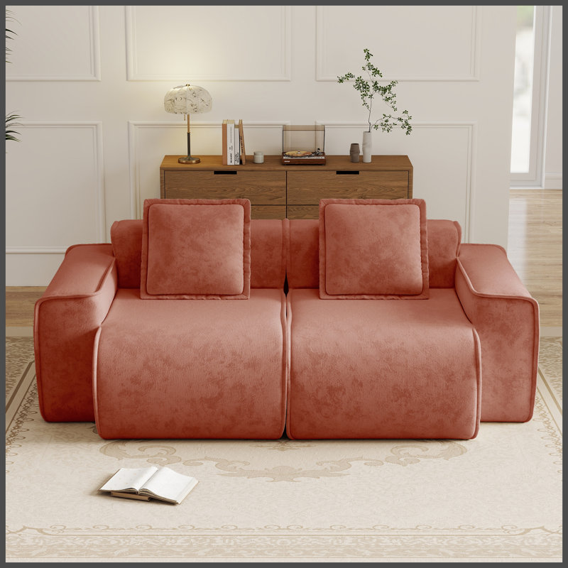 LSF&RSF Sofa Velvet- Red