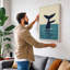 Whale Tail Rising Minimalist - Wrapped Canvas-1882565304-1882565307