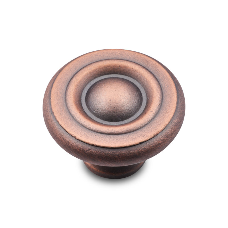 CK Series 1 1/2" Diameter Mushroom Knob, Large, Distressed Copper