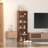     5 Tier Bookshelf, 20 Inches Wide Wooden Storage Shelves-1875796595