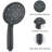 Handheld Shower In Matte Black With 7 Spray Options And Long-Lasting Build Settings Adjustable Support