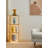 6-Tier LED Glass Display Shelf, Bookcase with Dimmable Lights and Golden Coating Metal Frame-355549101