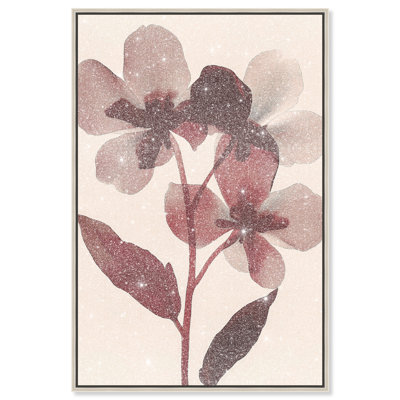 Crimson Coastline II Canvas Abstract Print by Oliver Gal, Black Frame, 10 x 15