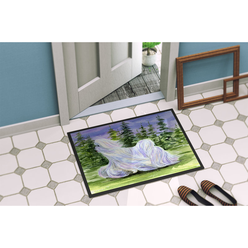 Tapis de porte d’intérieur anti-dérapant maltais, Rectangle 2 pi x 3 pi