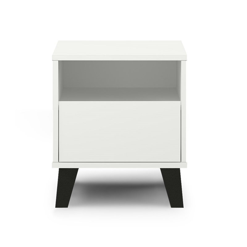 Sonay 40cm W Manufactured Wood Bedside Table, White