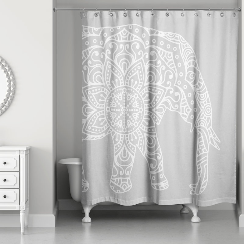 Rideau de douche simple, Gris clair