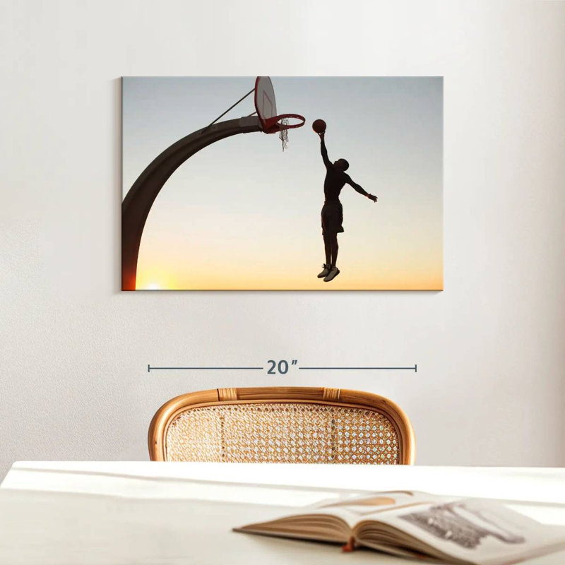 Sunset Slam Dunk, 16" H x 24" W
