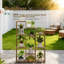 Tablette suspendue pour plante haute pour pots multiples, grand présentoir à fleurs en bois pour salon, balcon, jardin