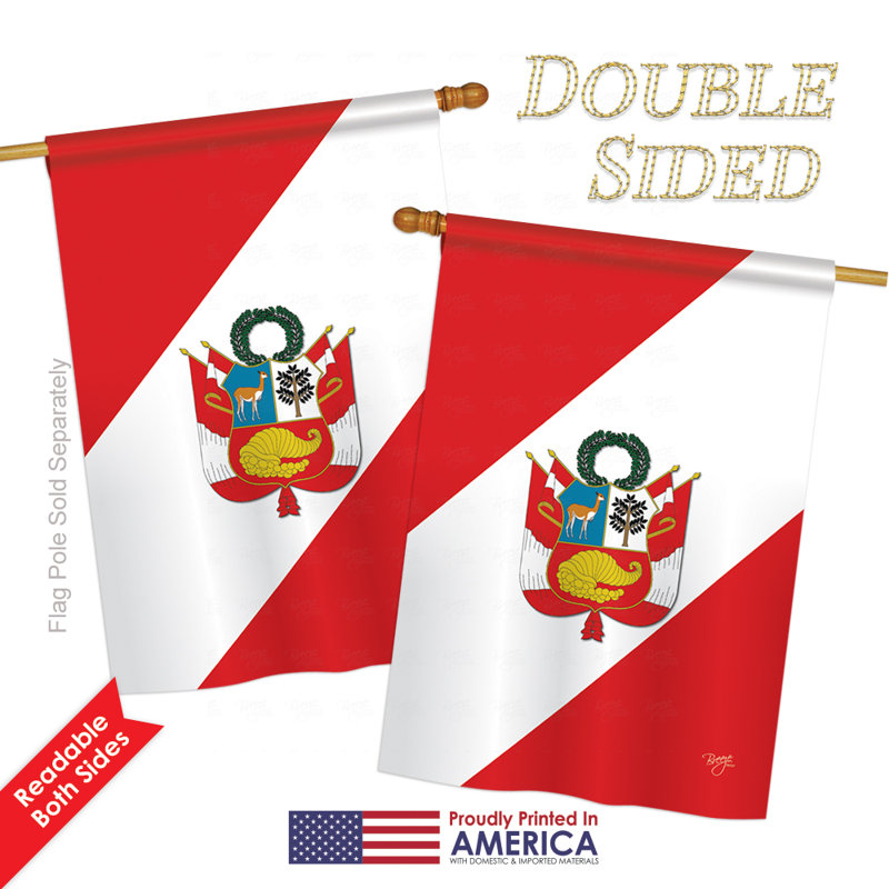 Double Sided Polyester House Flag, 18.5" H x 13" W