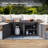 Laurean 25" H x 64" W Expandable Patio Propane Fire Pit Table (55,000 BTU)