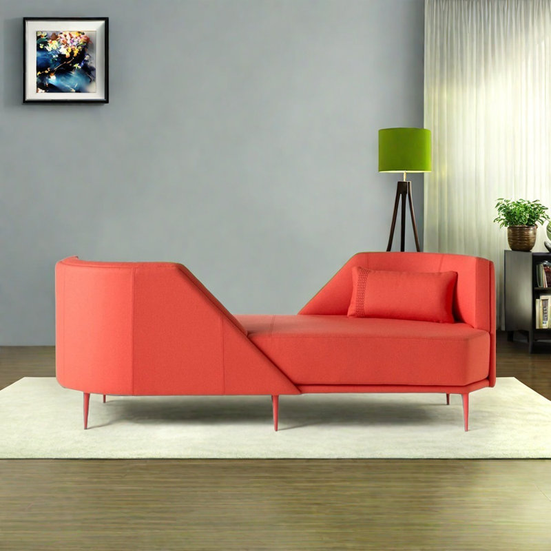 Élégante chaise en similicuir, Rouge, Rouge