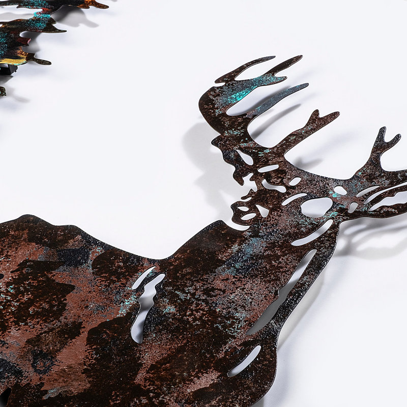 Handmade Decorative Metal Wall Accessory, 25.6 x 31.1 inches | 100% Metal, Thickness: 0.06 inches | Unique Hand-Painted Design, Variations in Color & Texture | Perfect for Home Décor, Living Room & Office Spaces